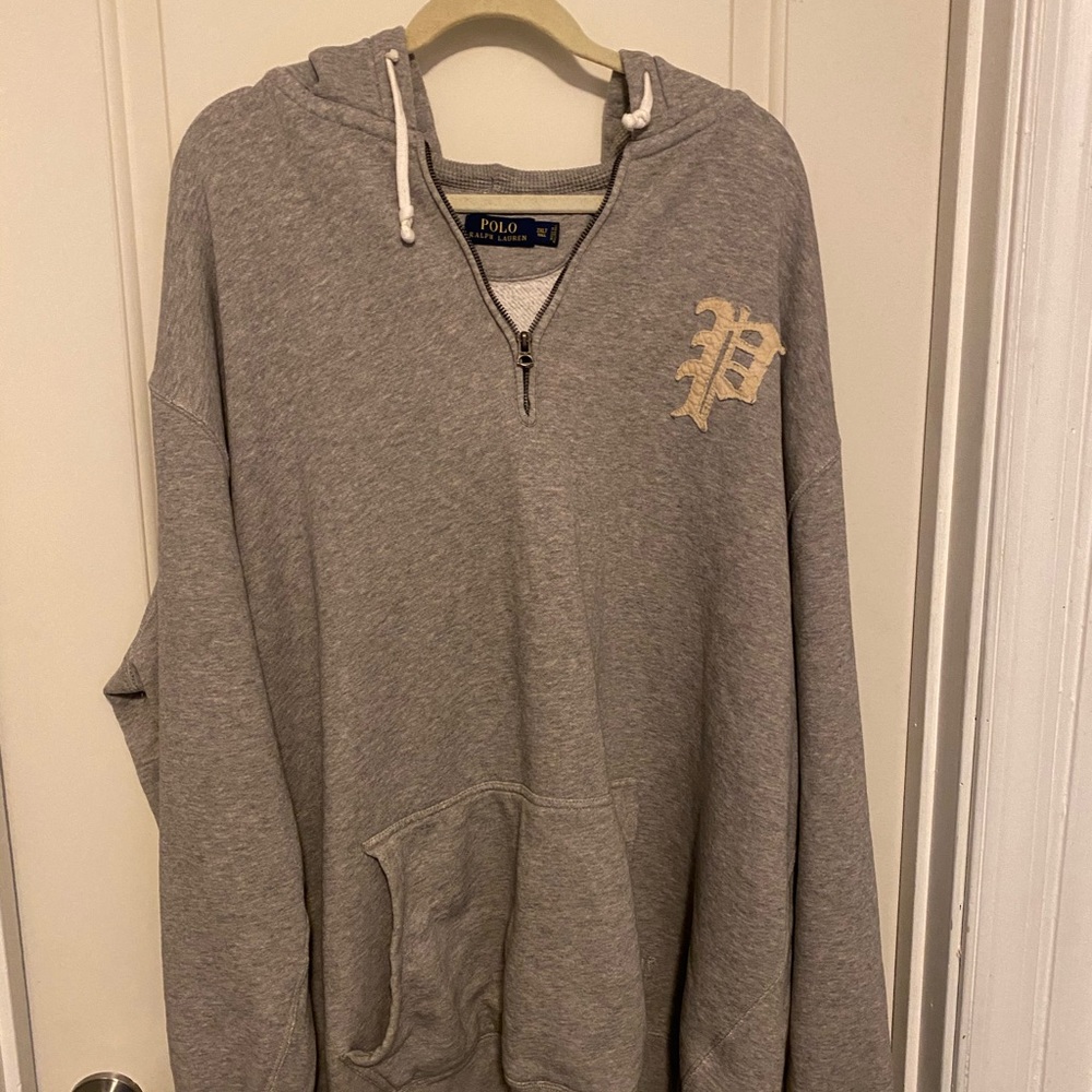 Grey polo hoodie